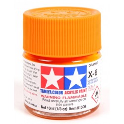 Tamiya Color Acrylic Paint Mini 10ml  -  X-6 Orange