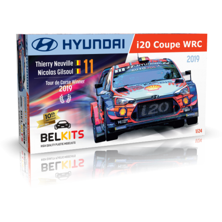Hyundai i20 Coupe WRC 2019 N°11 Neuville/Gilsoul "Tour de Corse Winner"  -  Belkits (1/24)