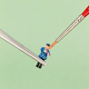 Straight Tip Reverse Action Blunt End Tweezers (160mm)  -  Modelcraft
