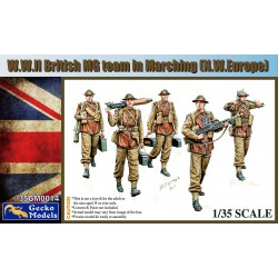British MG Team in Marching (WWII N.W. Europe)  -  Gecko (1/35)