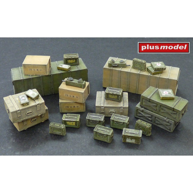 Ammunition Transportational Containers Allies-WWII  -  Plusmodel (1/35)