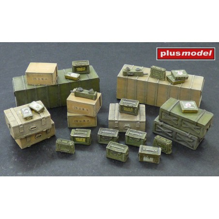 Ammunition Transportational Containers Allies-WWII  -  Plusmodel (1/35)