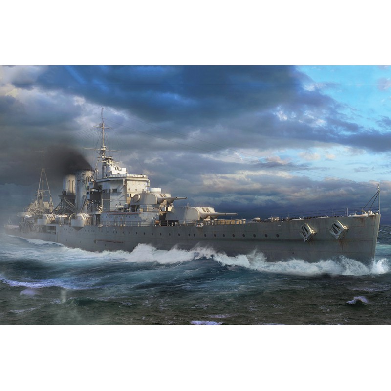 HMS Exeter York Class Heavy Cruiser Ship WWII  -  Trumpeter (1/700)
