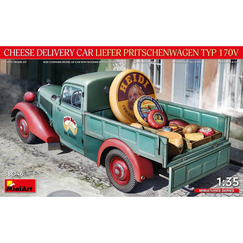 Mercedes-Benz Typ 170V Cheese Delivery Car Liefer Pritschenwagen  -  MiniArt (1/35)