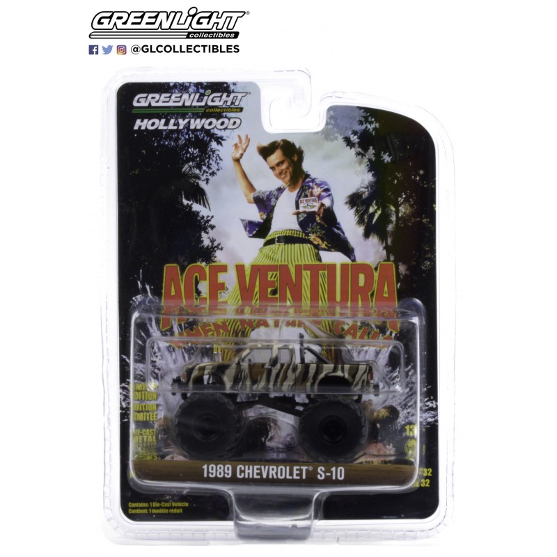 "Hollywood Series 32"  1989 Chevrolet S10 Big Foot "Ace Ventura"  -  Greenlight (1/64)