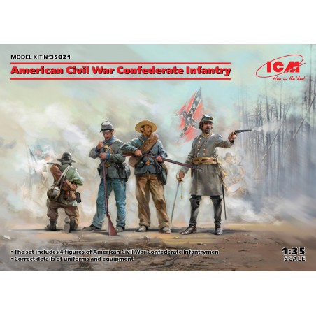 American Civil War Confederate Infantry  -  ICM (1/35)