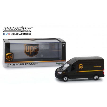 Ford Transit High Roof 2018 "UPS"  -  Greenlight (1/43)