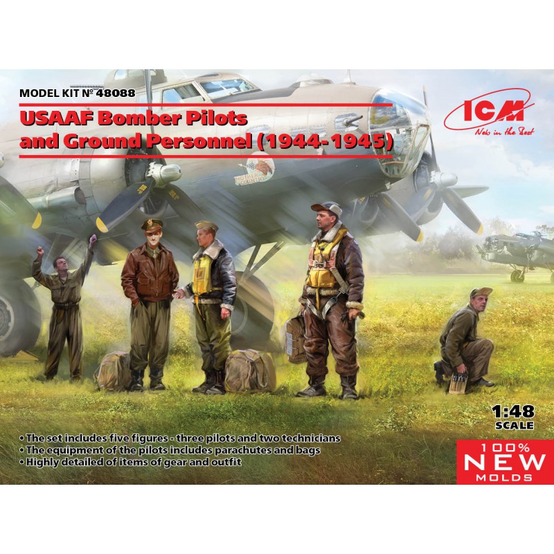 USAAF Bomber Pilots & Ground Personnel (1944-1945)  -  ICM (1/48)