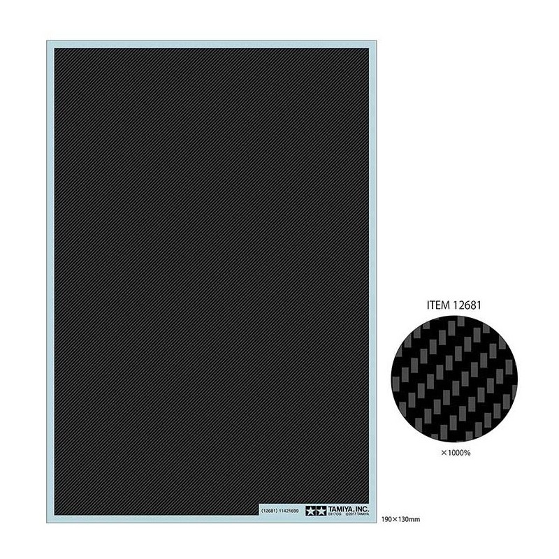 Tamiya Detail-Up Parts Series Carbon Pattern Decal (Twill Weave/Fine)