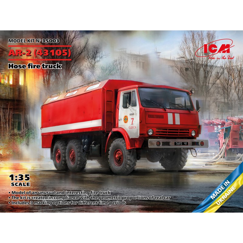 KamAZ 43105 AR-2 Hose Fire Truck  -  ICM (1/35)