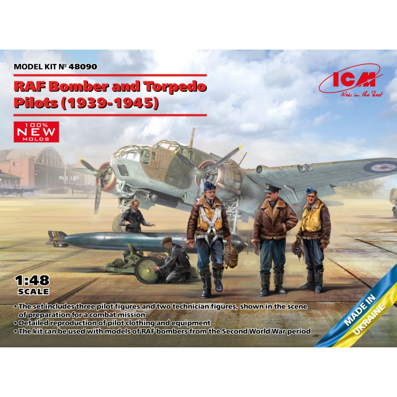 RAF Bomber and Torpedo Pilots (1939-1945)  -  ICM (1/48)