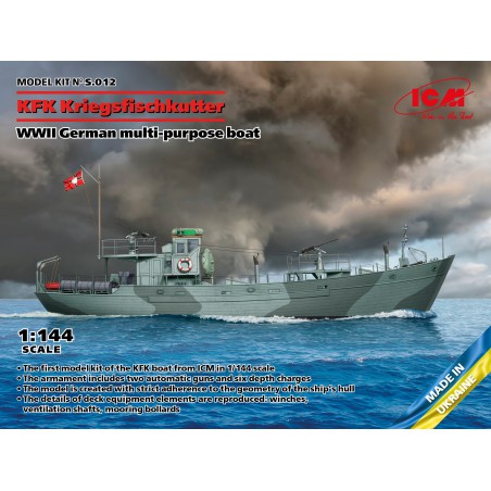 KFK Kriegsfischkutter WWII German Multi-Purpose Boat  -  ICM (1/144)