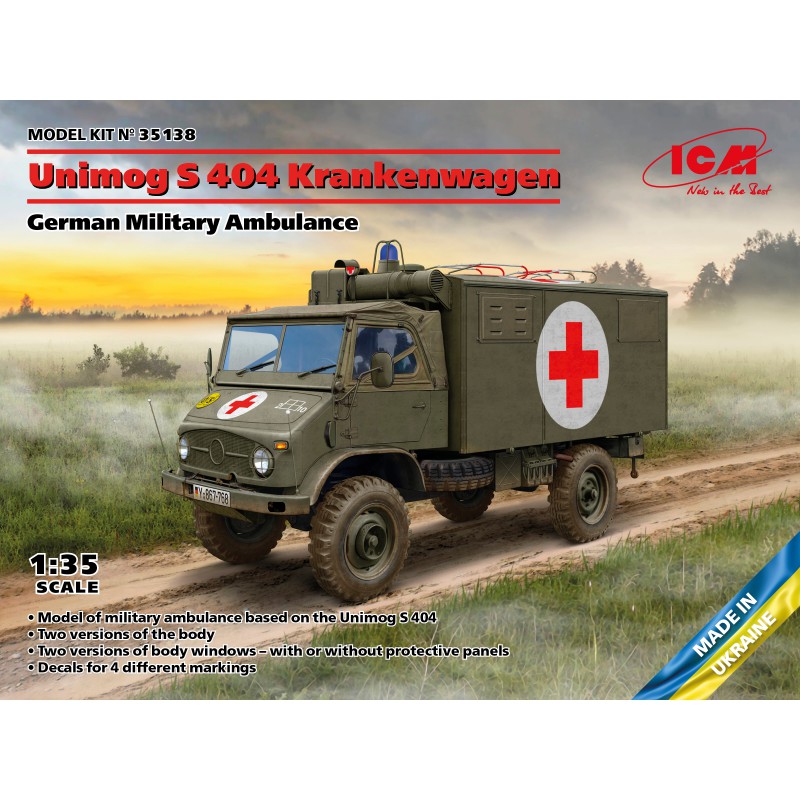 Mercedes-Benz Unimog S 404 Krankenwagen German Military Ambulance  -  ICM (1/35)