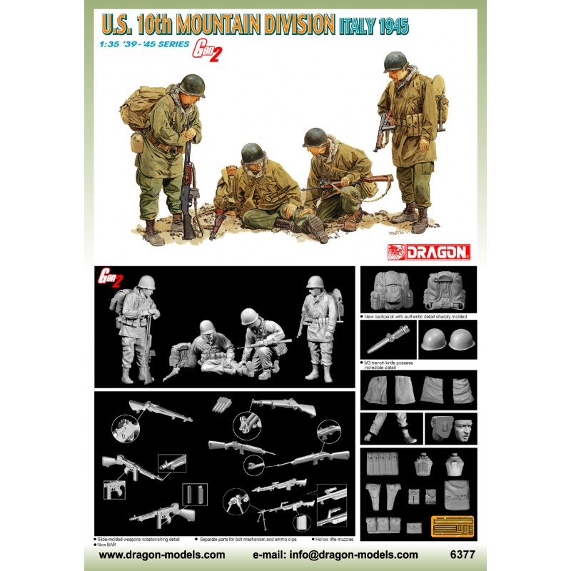 U.S. Army 10th Mountain Division (Italy 1945)  -  Dragon (1/35)