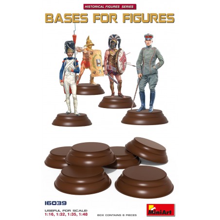 Bases for Figures (6 pcs)  -  MiniArt (1/16)