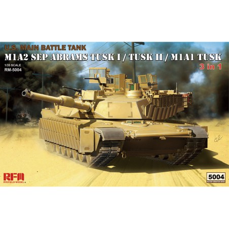 M1A2 SEP Abrams TUSK I / TUSK II / M1A1 TUSK U.S. Main Battle Tank 3in1  -  RFM (1/35)