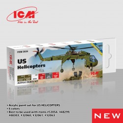 Acrylic Paints Set U.S. Helicopters (6 x 12ml)  -  ICM