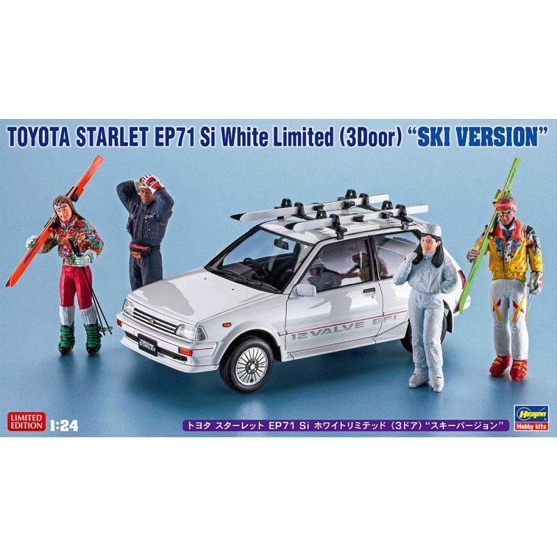 Toyota Starlet EP71 Si White Limited (3 doors) "Ski Version"  -  Hasegawa (1/24)