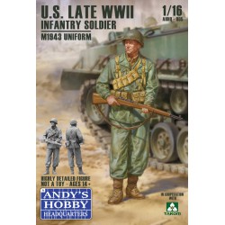 U.S. Late WWII Infantry Soldier (full body) M1943 Uniform  -  Takom (1/16)