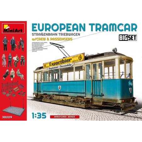 European Tramcar (Straßenbahn Triebwagen 641) w/Crew & Passengers  -  MiniArt (1/35)