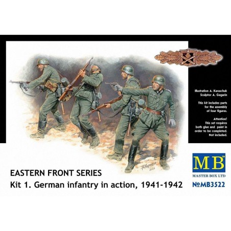 Eastern Front Series (Kit 1) German Infantry in action (1941-1942)  -  Master Box (1/35)