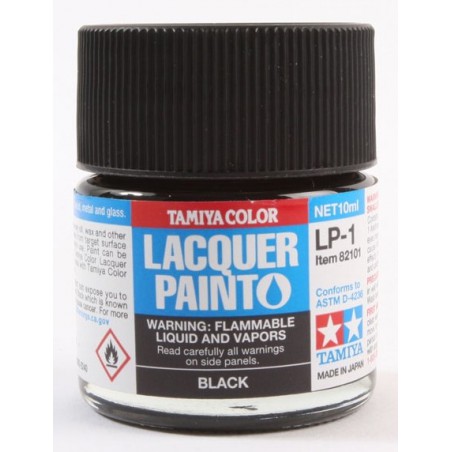 Tamiya Lacquer Paint 10ml  -  LP-1 Black