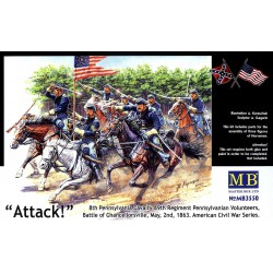 U.S. Civil War Series "Attack" 8th Pennsylvania Cavalry 89th Regiment Pennsylvanian Volunteers  -  Master Box (1/35)