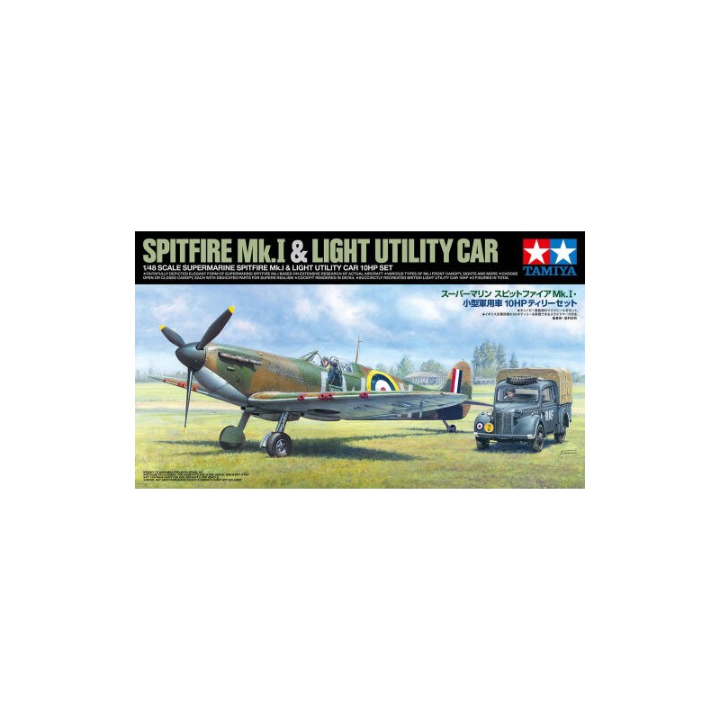 Supermarine Spitfire Mk.I & Austin "Tilly" 10HP Light Utility Car (Set)  -  Tamiya (1/48)