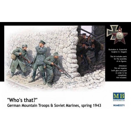 "Who's that ?" German Mountain Troops & Soviet Marines spring 1943  -  Master Box (1/35)