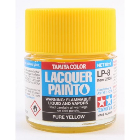 Tamiya Lacquer Paint 10ml  -  LP-8 Pure Yellow