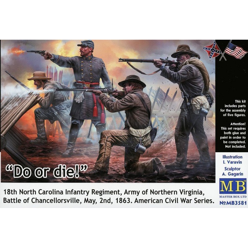 U.S. Civil War Series "Do or Die" 18th North Carolina Regiment Army of Northern Virginia  -  Master Box (1/35)