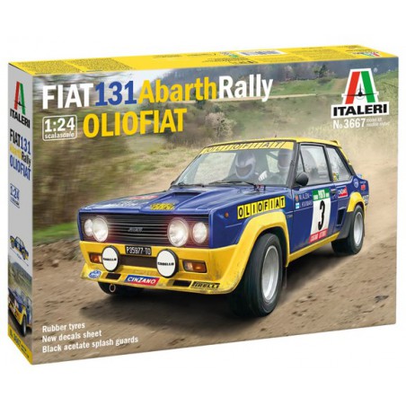 Fiat 131 Abarth Rally OlioFiat 1977 n°3 Alen/Kivimaki  -  Italeri (1/24)