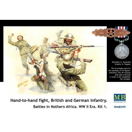 Hand to Hand Fight British & German Infantry Northern Africa WWII (Kit 1)  -  Master Box (1/35)