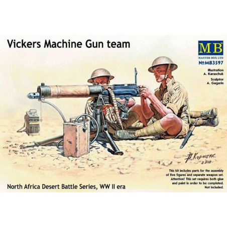 Vickers Machine Gun Team North Africa WWII  -  Master Box (1/35)