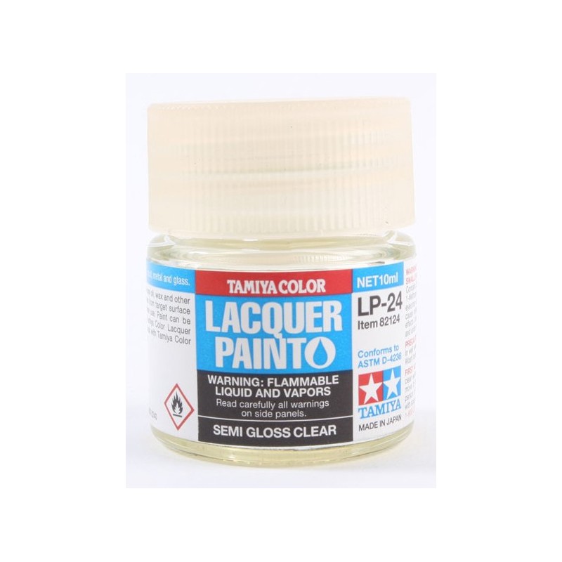 Tamiya Lacquer Paint 10ml  -  LP-24 Semi Gloss Clear