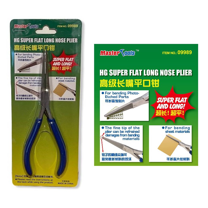 HG Super Flat Long Nose Pliers  -  Master Tools
