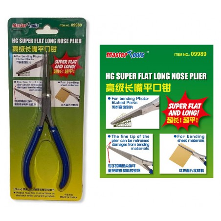 HG Super Flat Long Nose Pliers  -  Master Tools