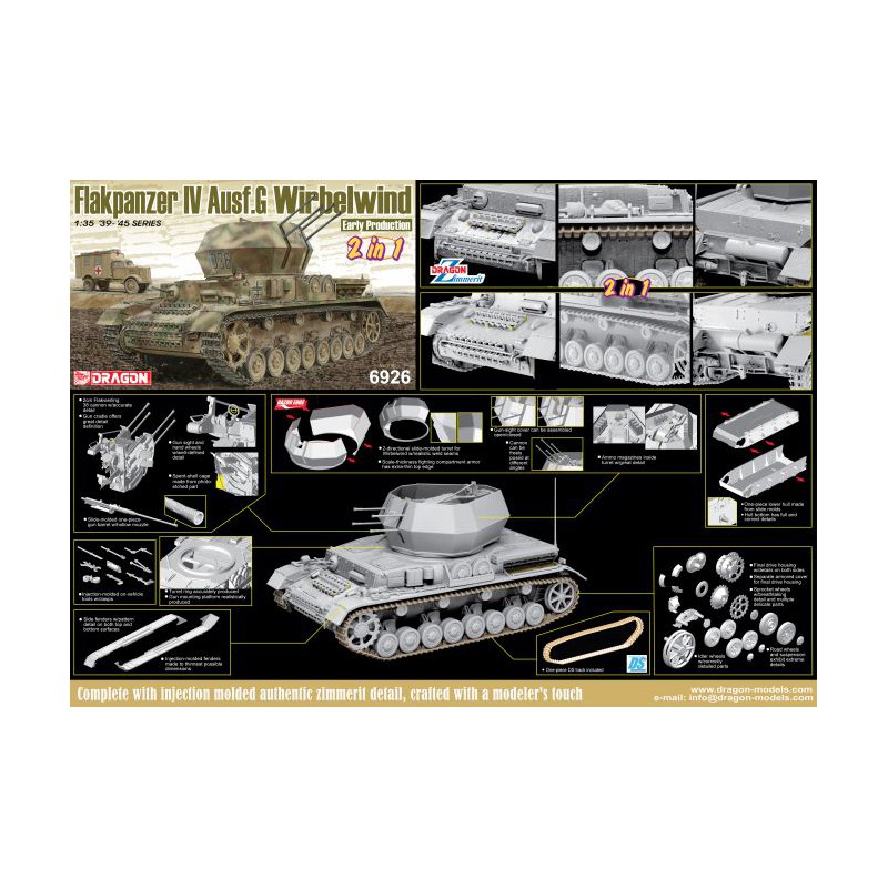 Flakpanzer IV Ausf.G "Wirbelwind" Early Production (2 in 1)   -  Dragon (1/35)