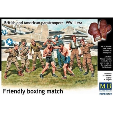 Friendly Boxing Match British & American Paratroopers WWII  -  Master Box (1/35)